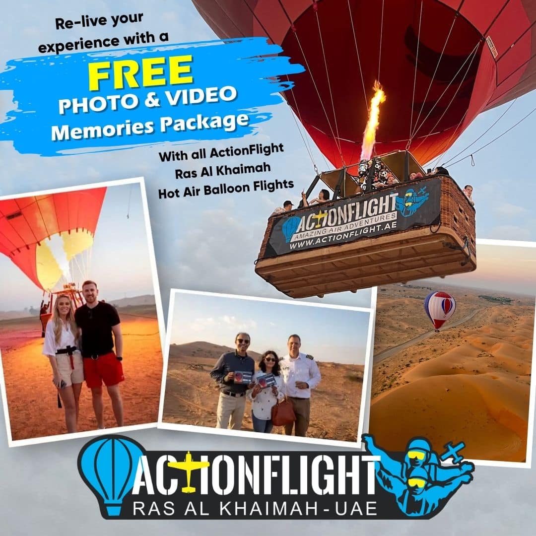 All ActionFlight Hot Air Balloon Flights include FREE Photo and video memories package